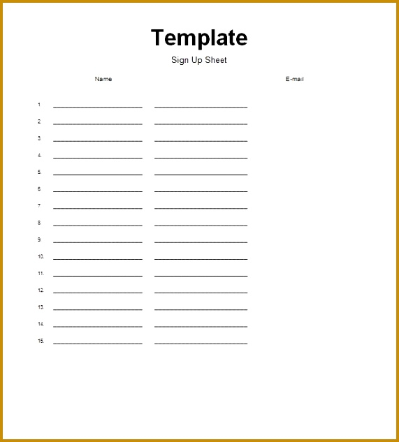 6 Simple Sign In Sheet Template | Fabtemplatez regarding Football Potluck Sign Up Sheet