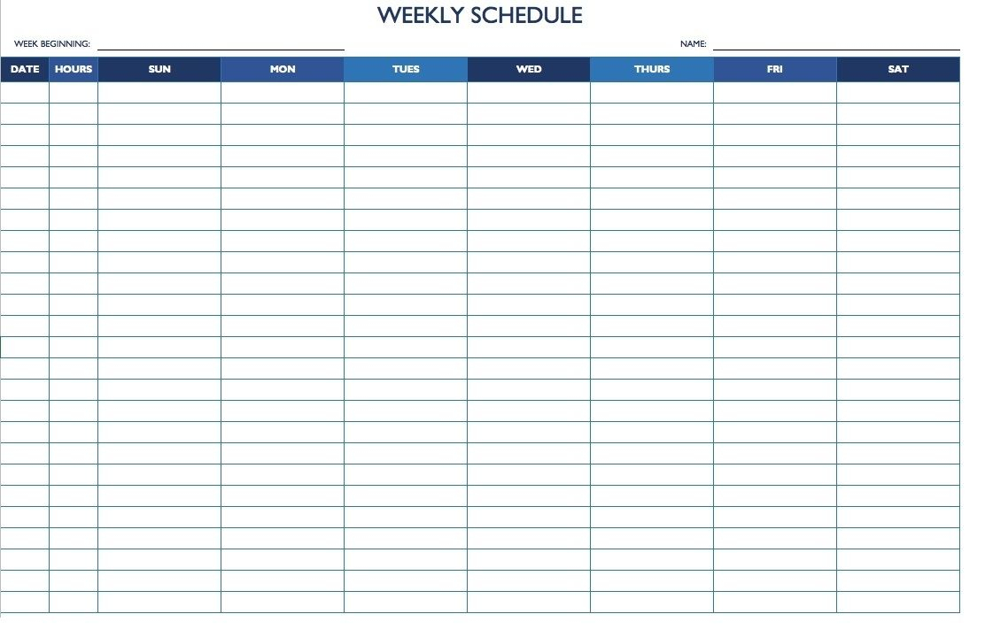 7 Day 24 Hour Calendar Template | Daily Calendar Template with regard to 7 Day Planner Template