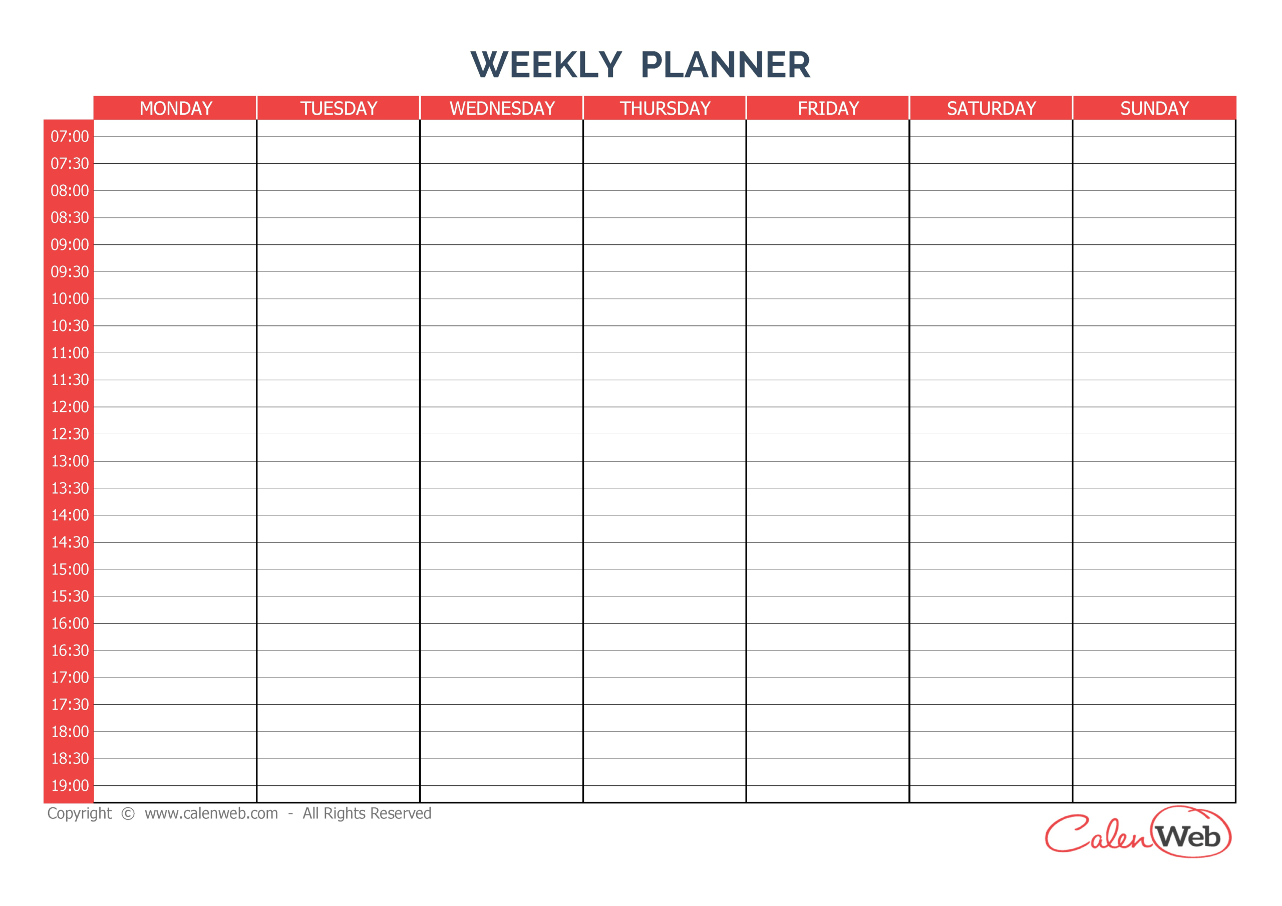 7 Day Calendar Printable  Calendar 2021 regarding 7 Day Week Calendar Printable