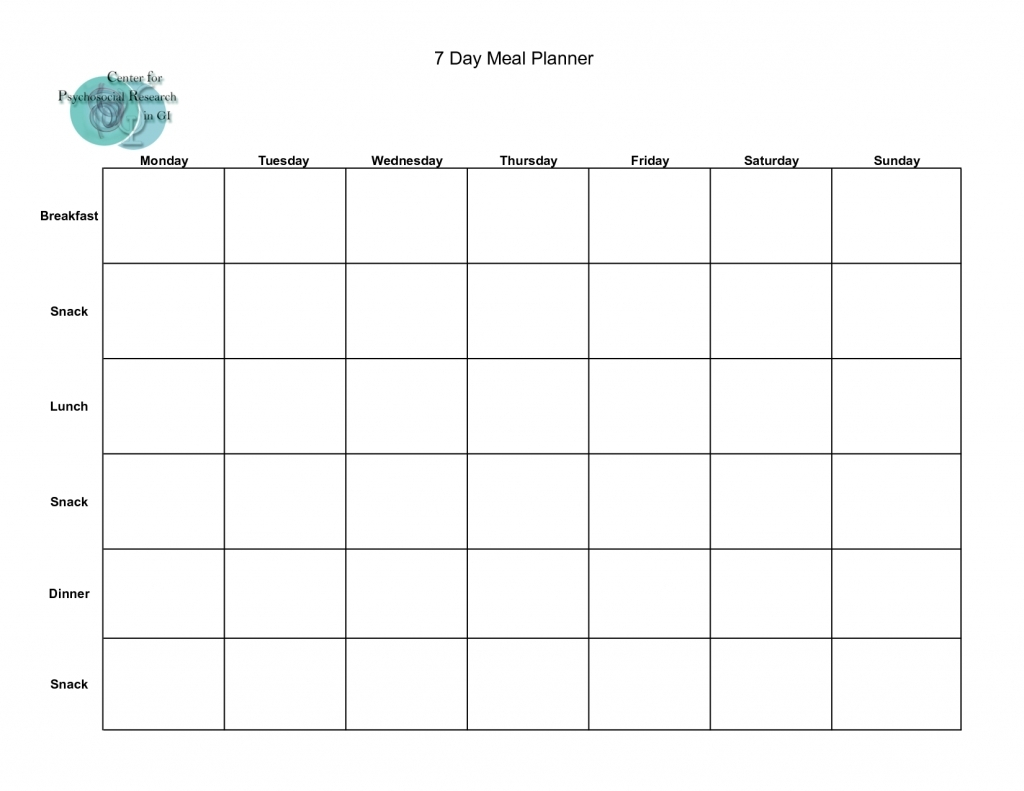 7 Day Weekly Planner Template Printable | Calendar regarding 7 Day Planner Template