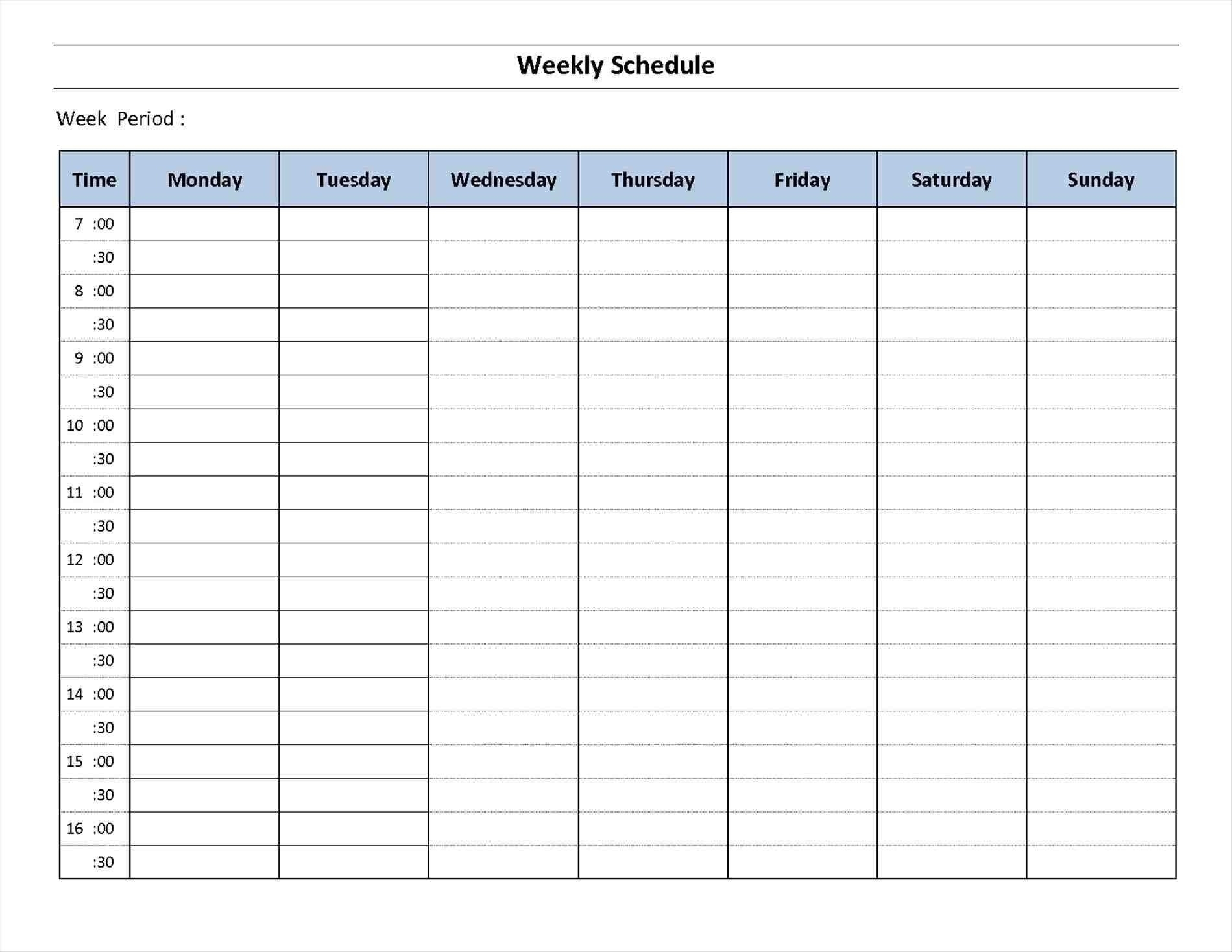 7 Week Calendar Template | Example Calendar Printable intended for 7 Day Week Calendar Printable