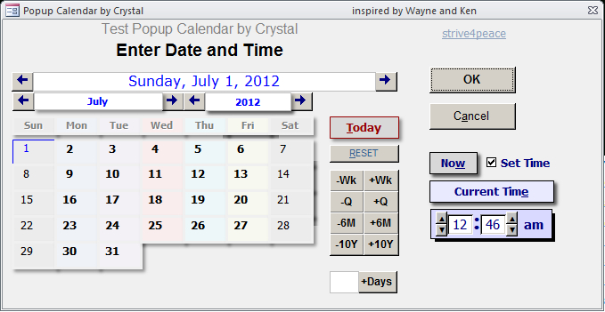 Activex Calendar Control Access 2007 pertaining to Calendar Control Excel