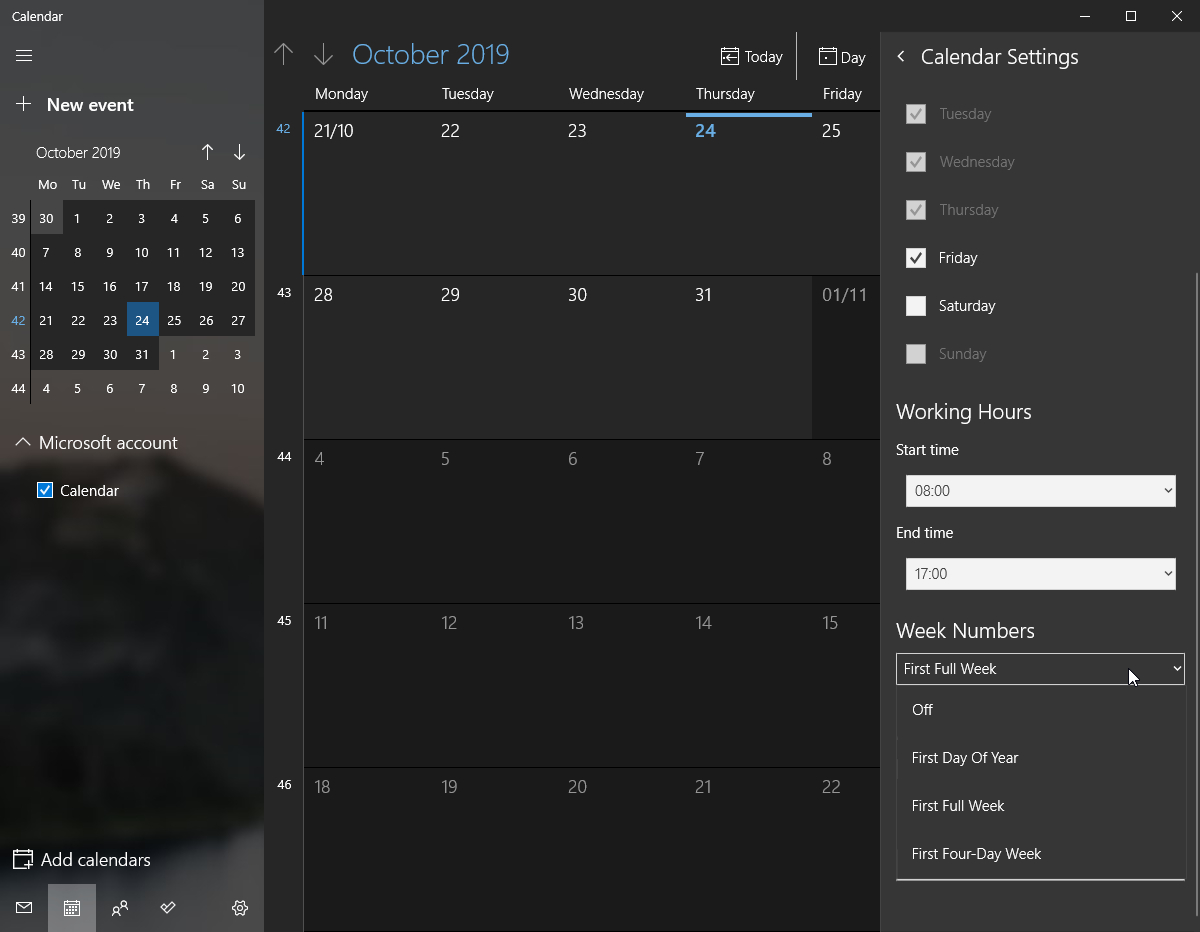 Add Calendar Week Numbers To Systray Calendar · Issue #470 for Windows 10 Taskbar Calendar Not Showing Events