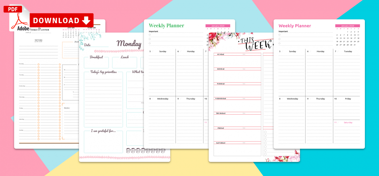 Affordable Templates: 7 Habits Weekly Planner Template Excel for 7 Day Weekly Planner Template