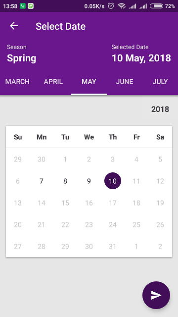 Android Custom Calendar : Date Picker Or Multiple Date regarding Range Picker Android