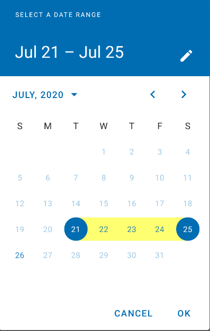Android  Material Date Range Picker Selection Color with regard to Range Picker Android