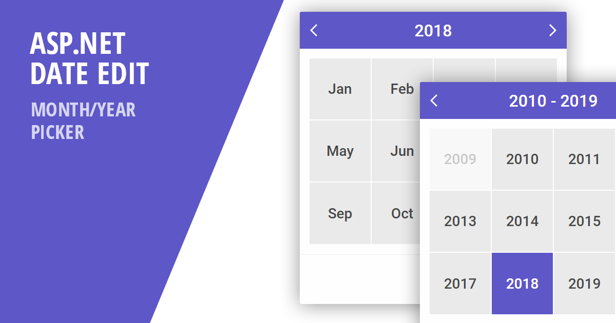 Asp And Mvc Dateedit &amp; Calendar  Monthyear Picker pertaining to Net Mvc Calendar