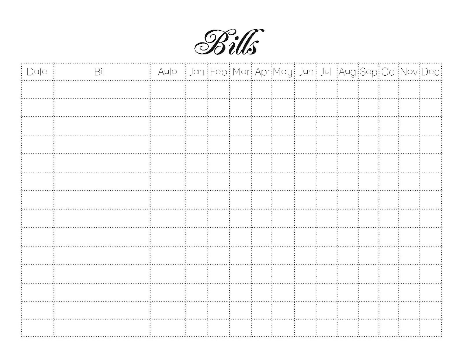 Bill Payment Schedule Template Printable  Template throughout Bill Payment Calendar Printable