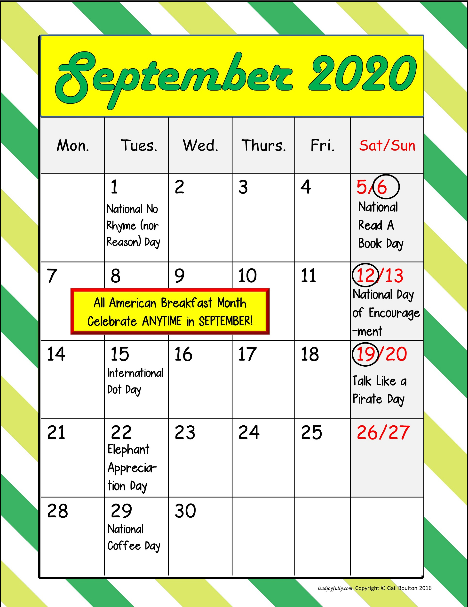 Bizarre And Fun National Holidays To Celebrate Your Staff in Odd Holidays In September