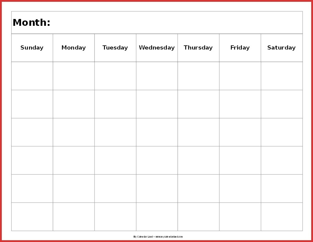 Blank 6 Week Calendar Template | Example Calendar Printable intended for Remarkable Calendar Template