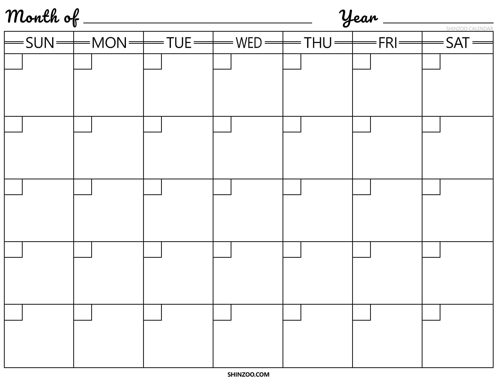 Blank Calendar Template 2019 2020 Printable regarding Fill In The Blank Calendar