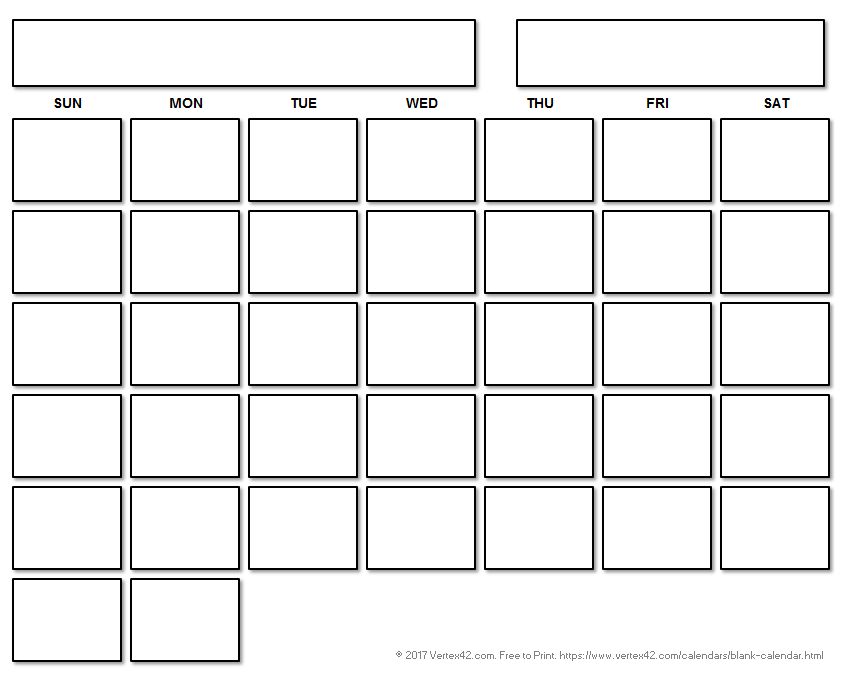 Blank Calendar Template  Free Printable Blank Calendars pertaining to Full Page Blank Calendar