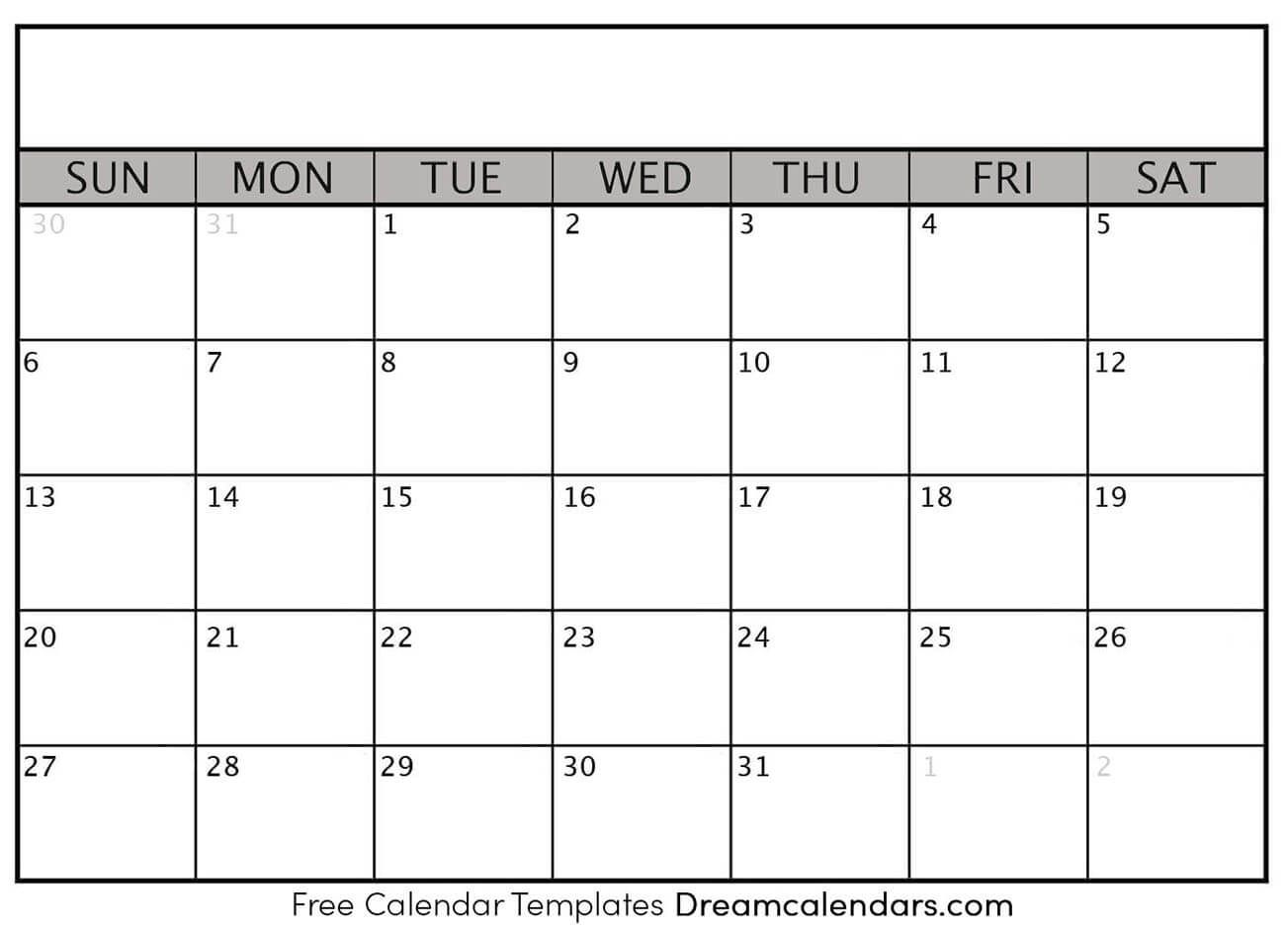 Blank Calendar Templates. You Can Create Your Activities in Lesson Calendar Template