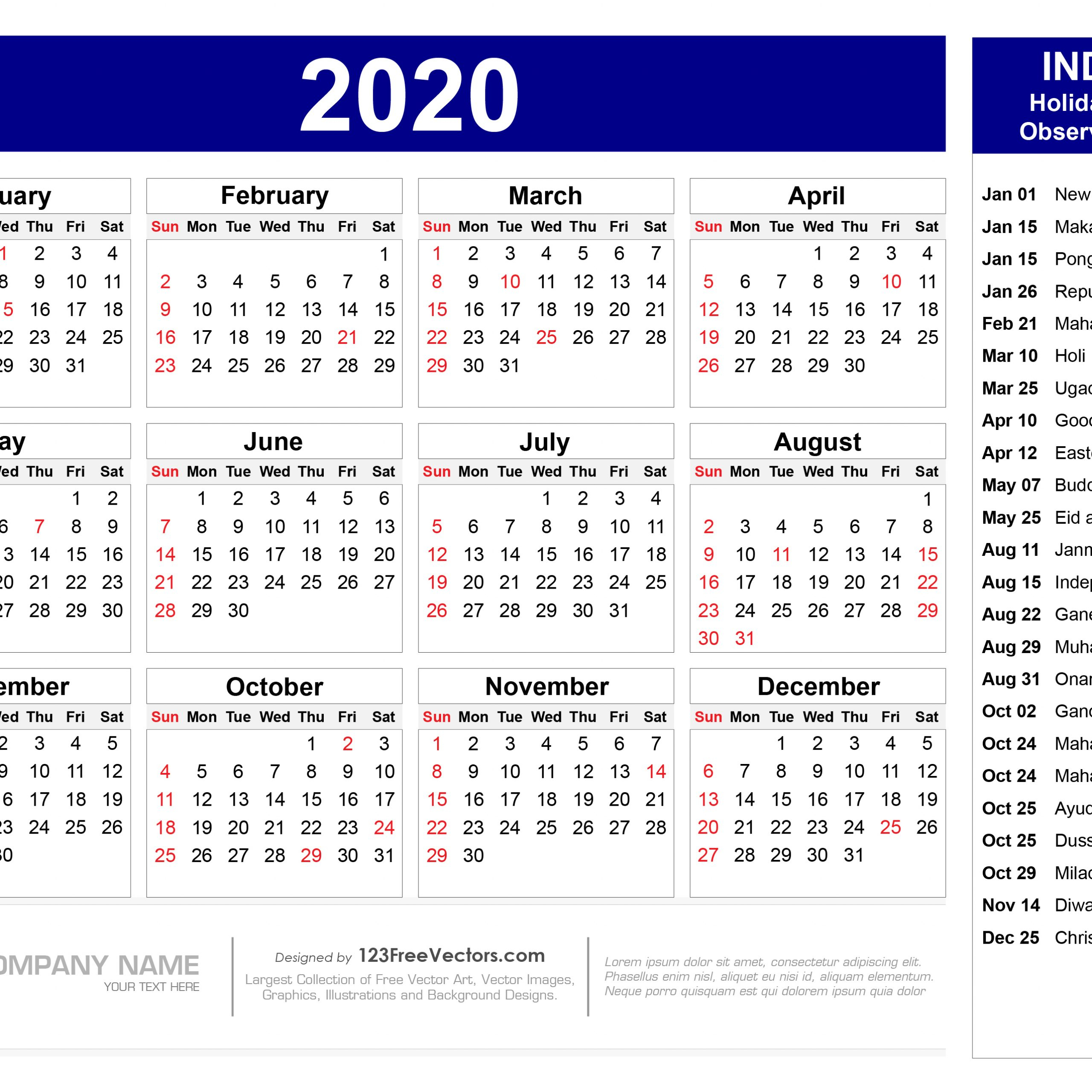 Calendar 2020 Holidays | Free Printable Calendar in Bihar Sarkar Holiday Calendar