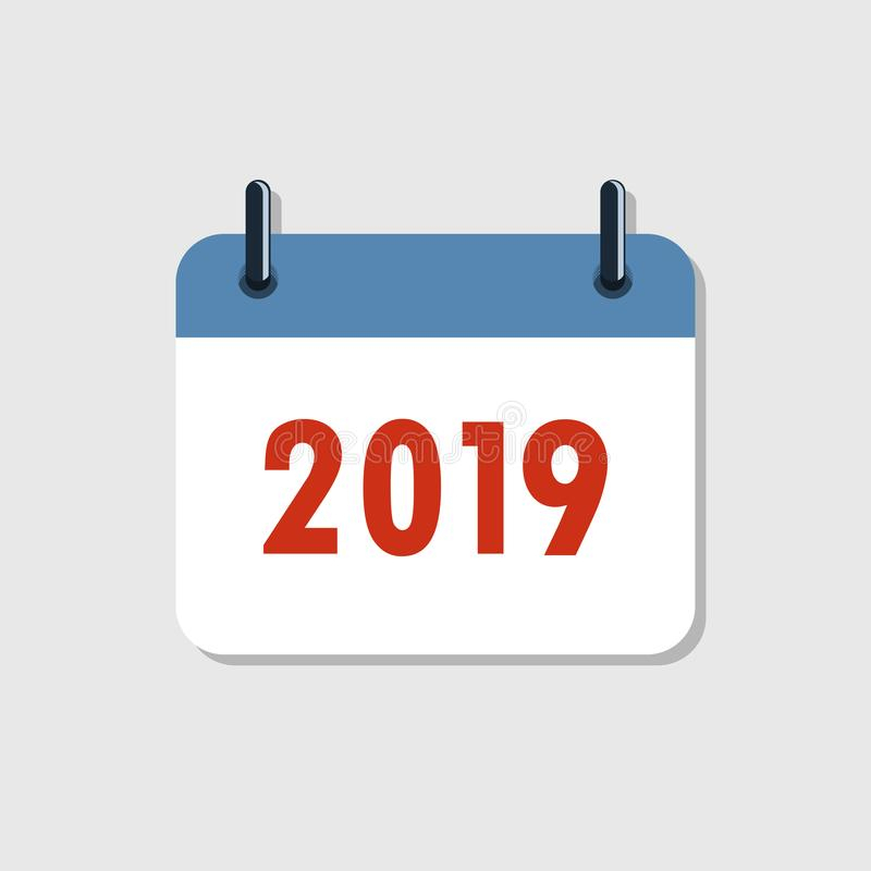 Calendar Icon 2019. Vector Illustration. Stock within Year Calendar Icon