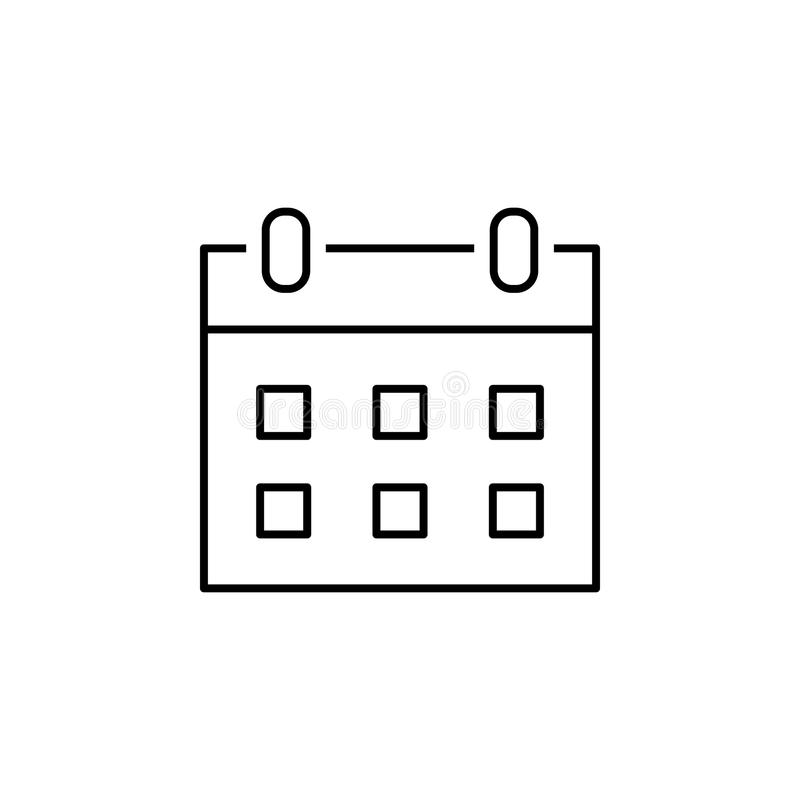 Calendar Icon For Web, Mobile. Vector Sign. Button. Symbol with Calendar Icon Material Design