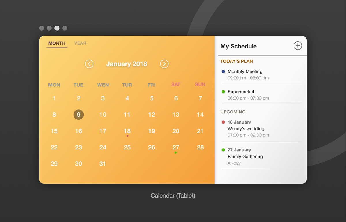 &#039;Calendar Ui Models In Adobe Xd&#039; By Jasper Yeh On Behance throughout Adobe Xd Calendar