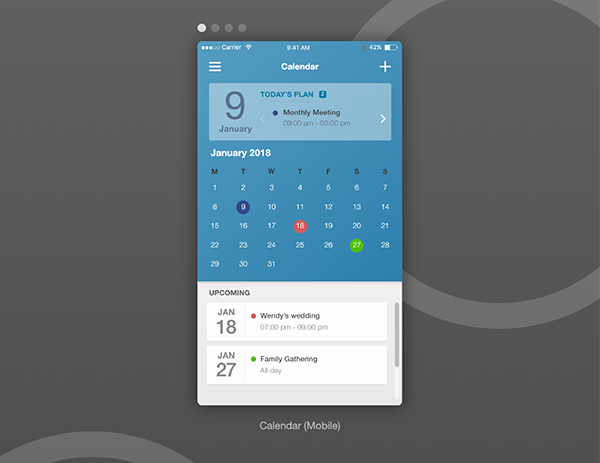 &#039;Calendar Ui Models In Adobe Xd&#039; By Jasper Yeh On Behance with Adobe Xd Calendar