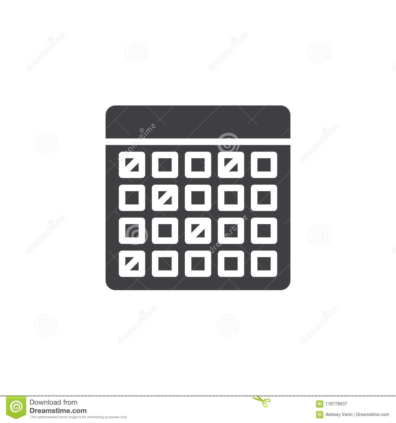 Calendar Vector Icon Stock Vector. Illustration Of Design inside Calendar Icon Material Design