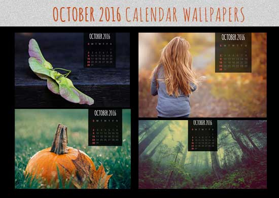 Calendar Wallpapers: Free October 2016 Desktop Backgrounds intended for Outlook Calendar Wallpaper