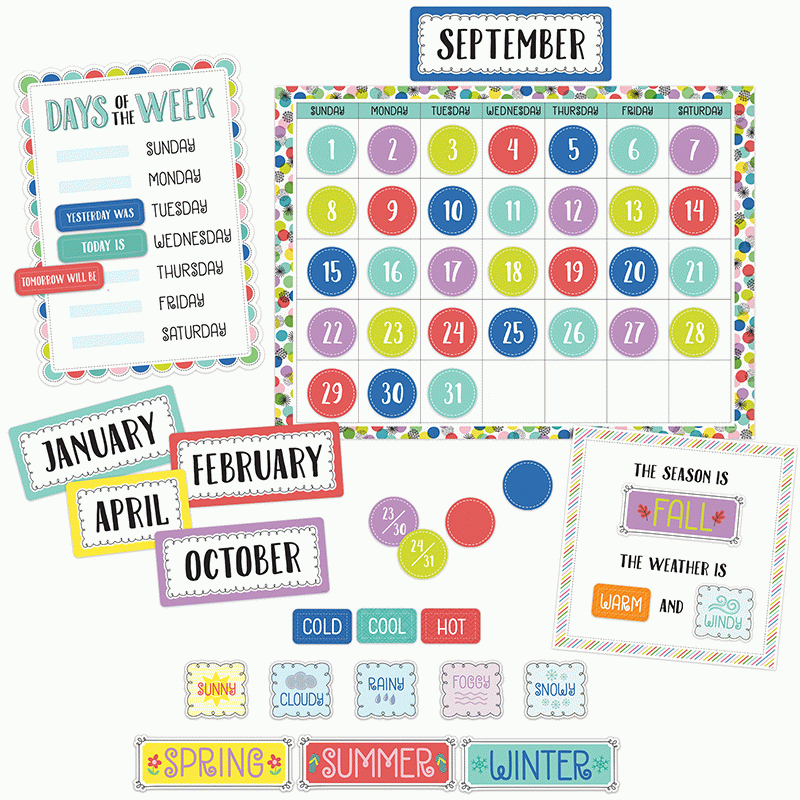 Color Pop Calendar Set (Ctp8764)  Monthly Calendars And pertaining to Ecsd Year Round Calendar