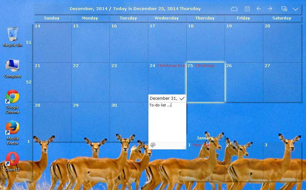 Desktop Calendar within Outlook Calendar Wallpaper