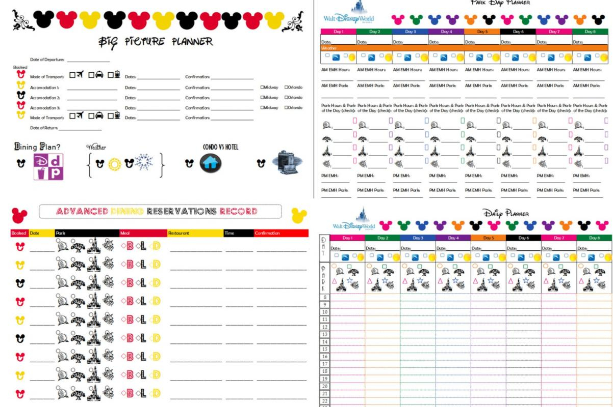 Disney World Itinerary Template  Kerasy inside Disneyland Itinerary Template