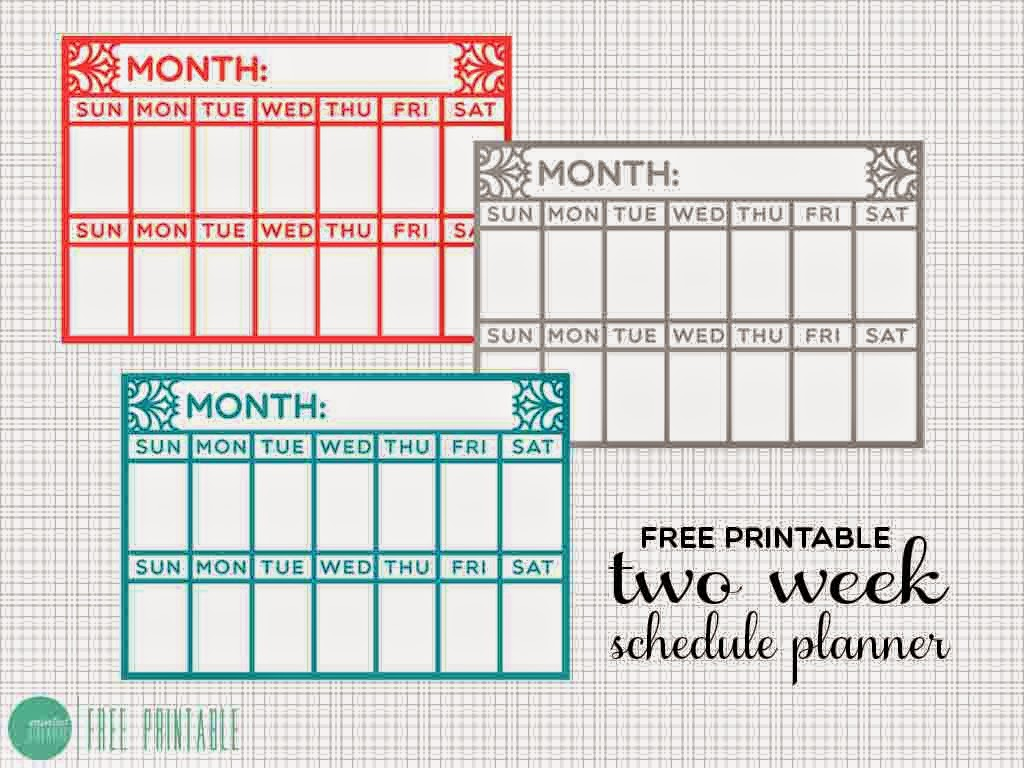 Diy: Two Week Schedule Desk Planner &amp; A Free Printable in Calendar Two Weeks