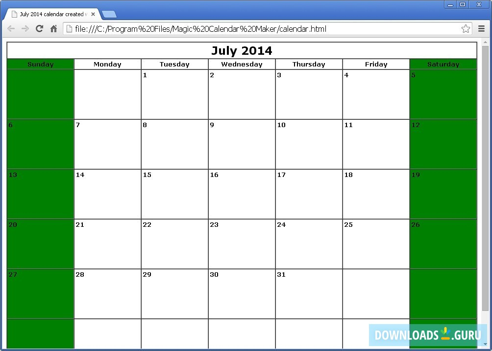 Download Magic Calendar Maker For Windows 1087 (Latest inside Win Calendar Creator