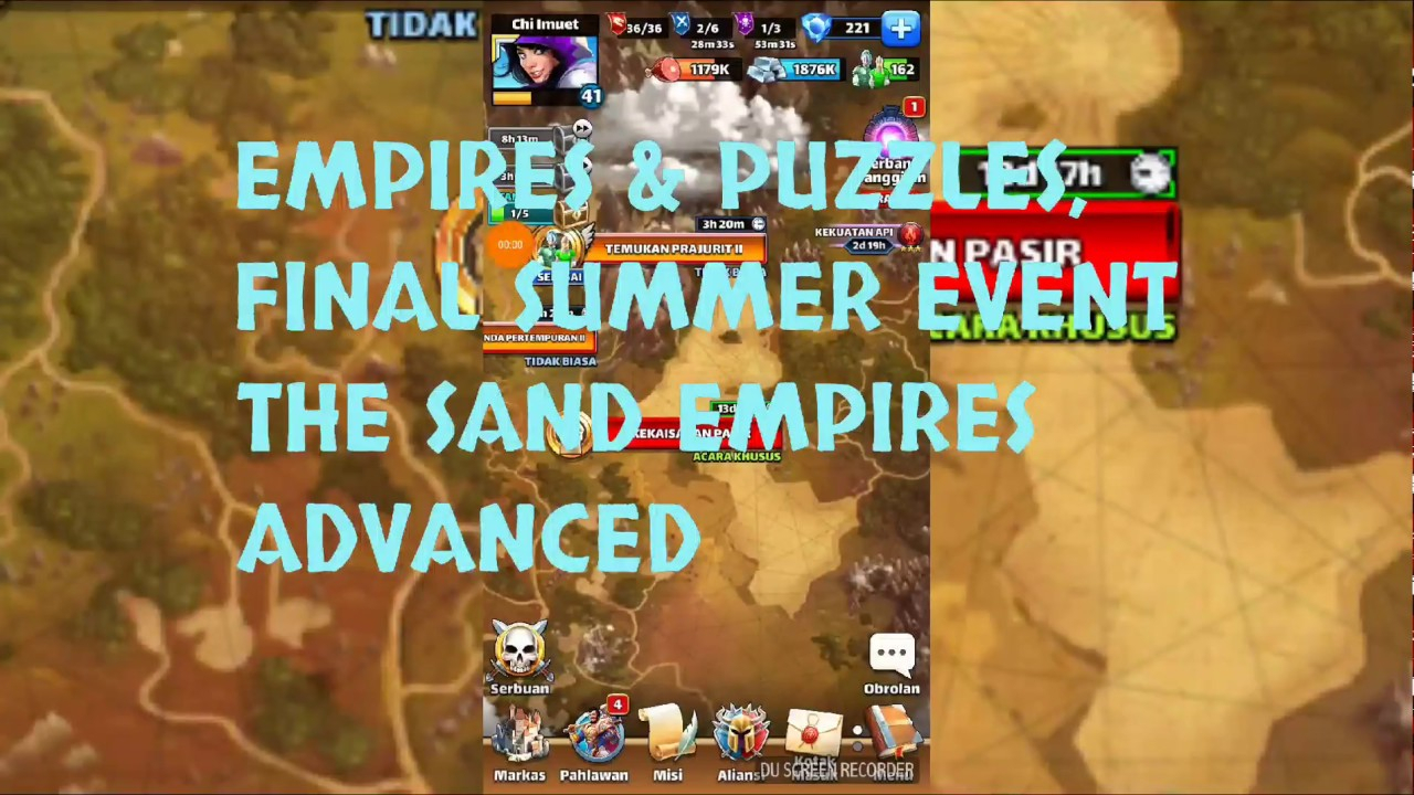 Empires &amp; Final Puzzles, Summer Event The Sand Empires for Empires And Puzzles Event Schedule