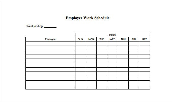 Employee Schedule Template  14+ Free Word, Excel, Pdf with Two Week Calendar Template Word