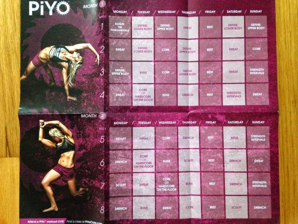 Fill Me With Meaning: Piyo Overview And Piyo: Align: The intended for Piyo Calendar Printable