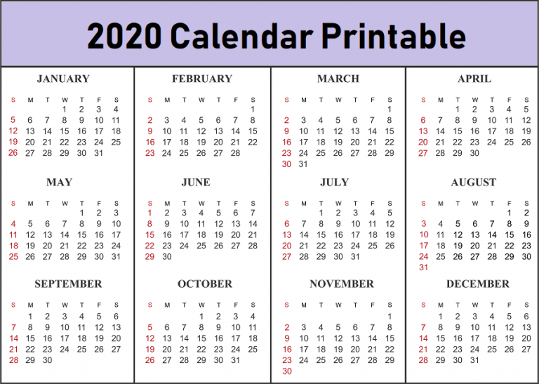 Free 2020 Printable Calendar Templates  Create Your Own within Printable Blank Calendar Template