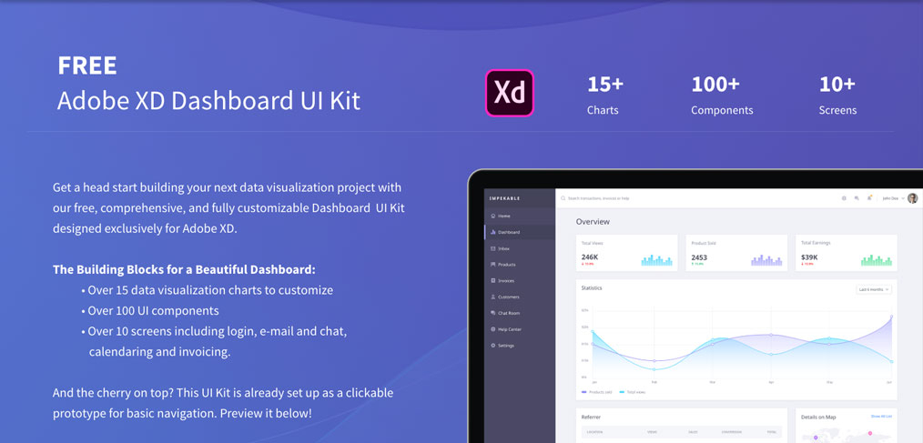 Free Adobe Xd Dashboard Ui Kit  Xdguru in Adobe Xd Calendar