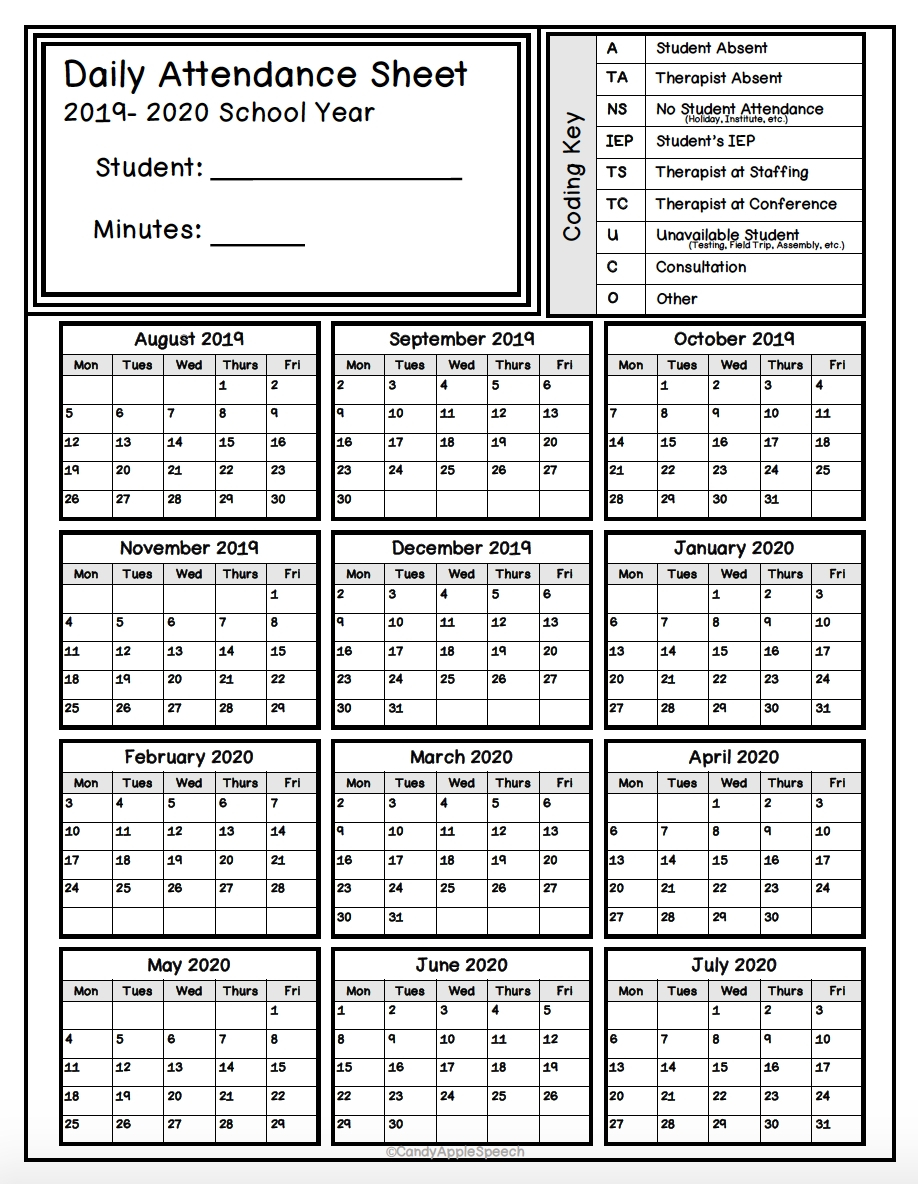 Free Printable 2021 Attendance Calendar | Calendar within Sick Day Calendar For Employees 2021