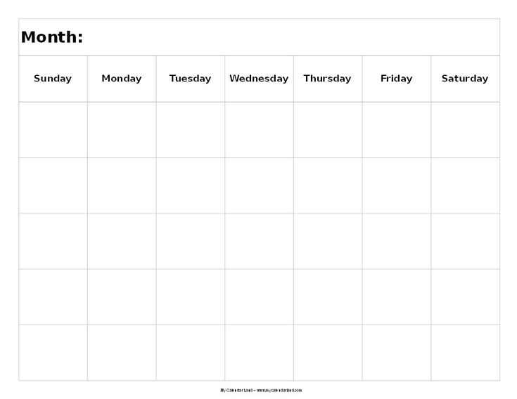 Free Printable 5 Day Calendar Template | Weekly Calendar regarding Blank 5 Day Calendar