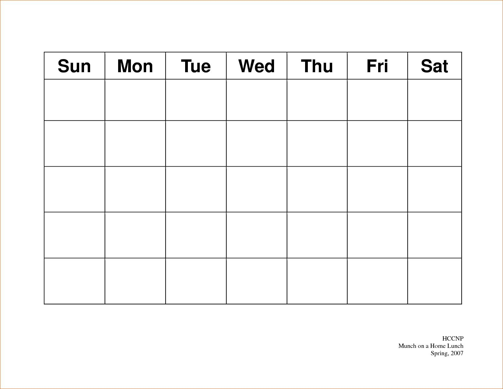 Free Printable Calendar 5 Day Week | Calendar Printables Free Templates within 5 Day Blank Calendar