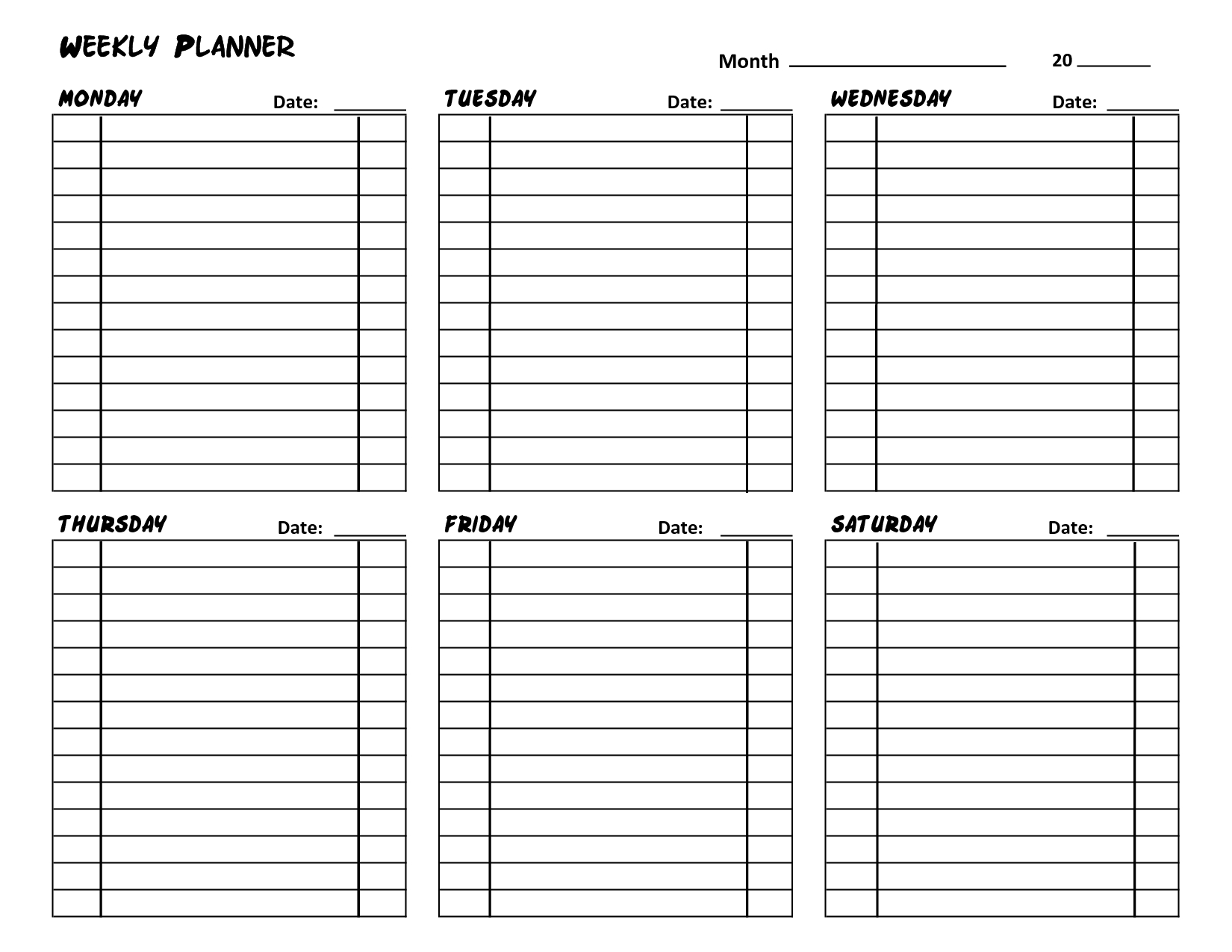 Free Printable Daily Calendar With Time Slots  Template in Weekly Schedule Template With Time Slots