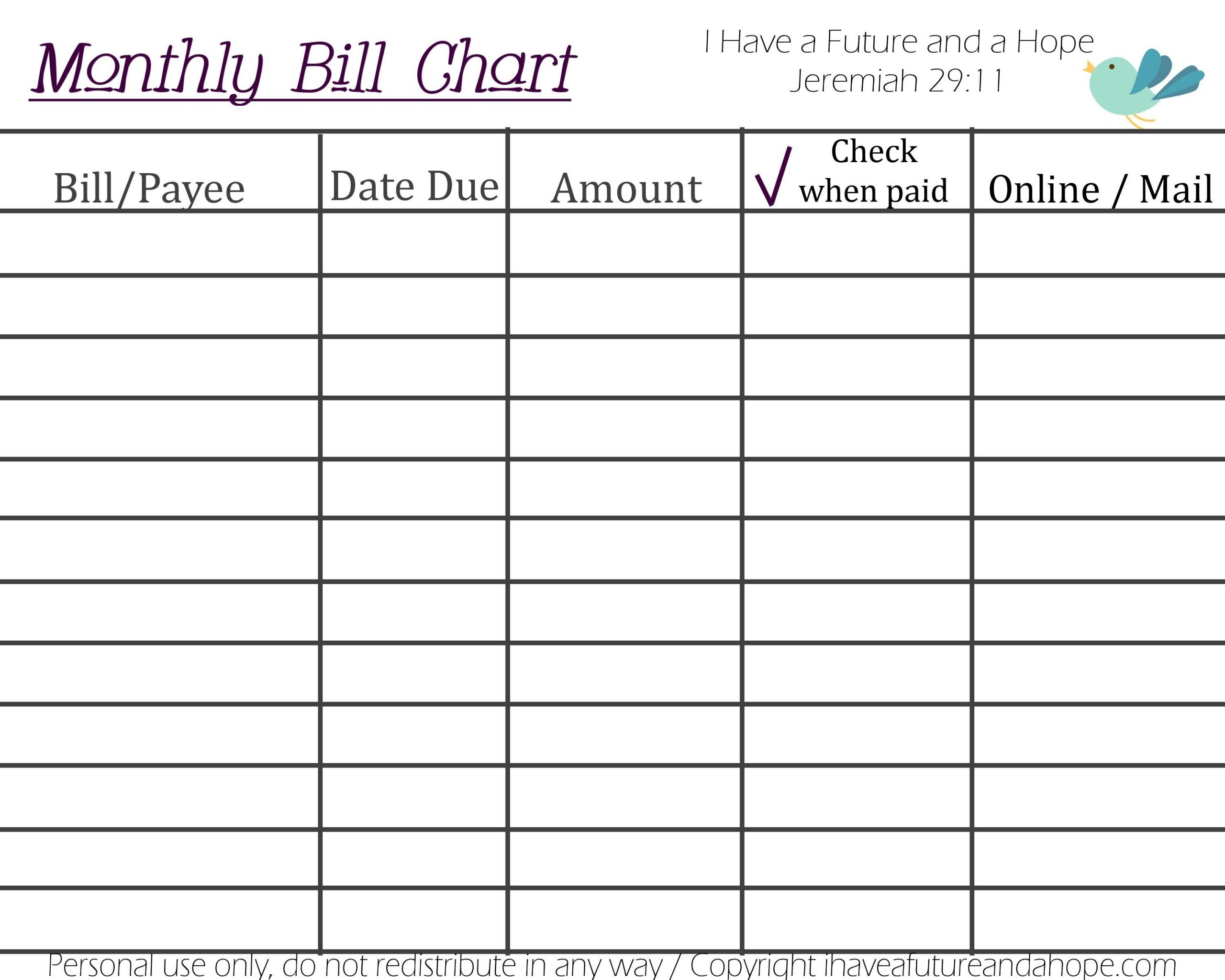 Free Template For Bills Due Monthly  Calendar Inspiration inside Printable Calendar For Bills