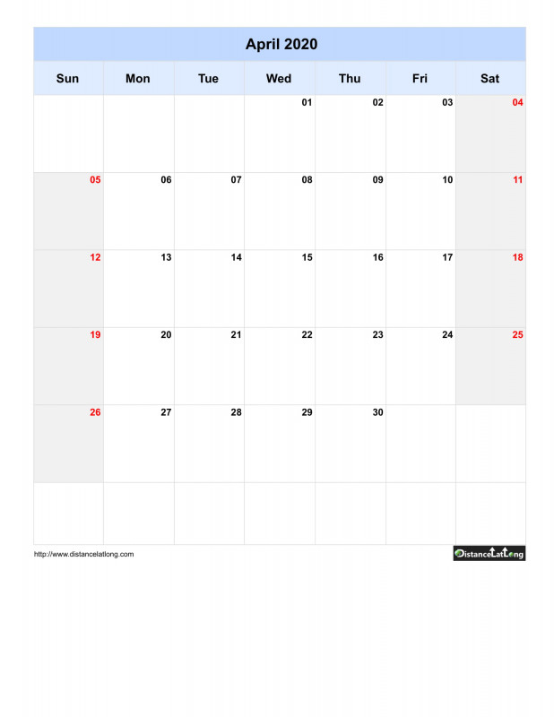 Full Page Blank Calendar Template Awesome 2020 Yearly regarding Full Page Blank Calendar