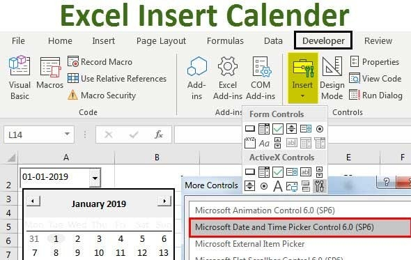 How To Add A Calendar Drop Down In Excel Graphics intended for Calendar Control Excel