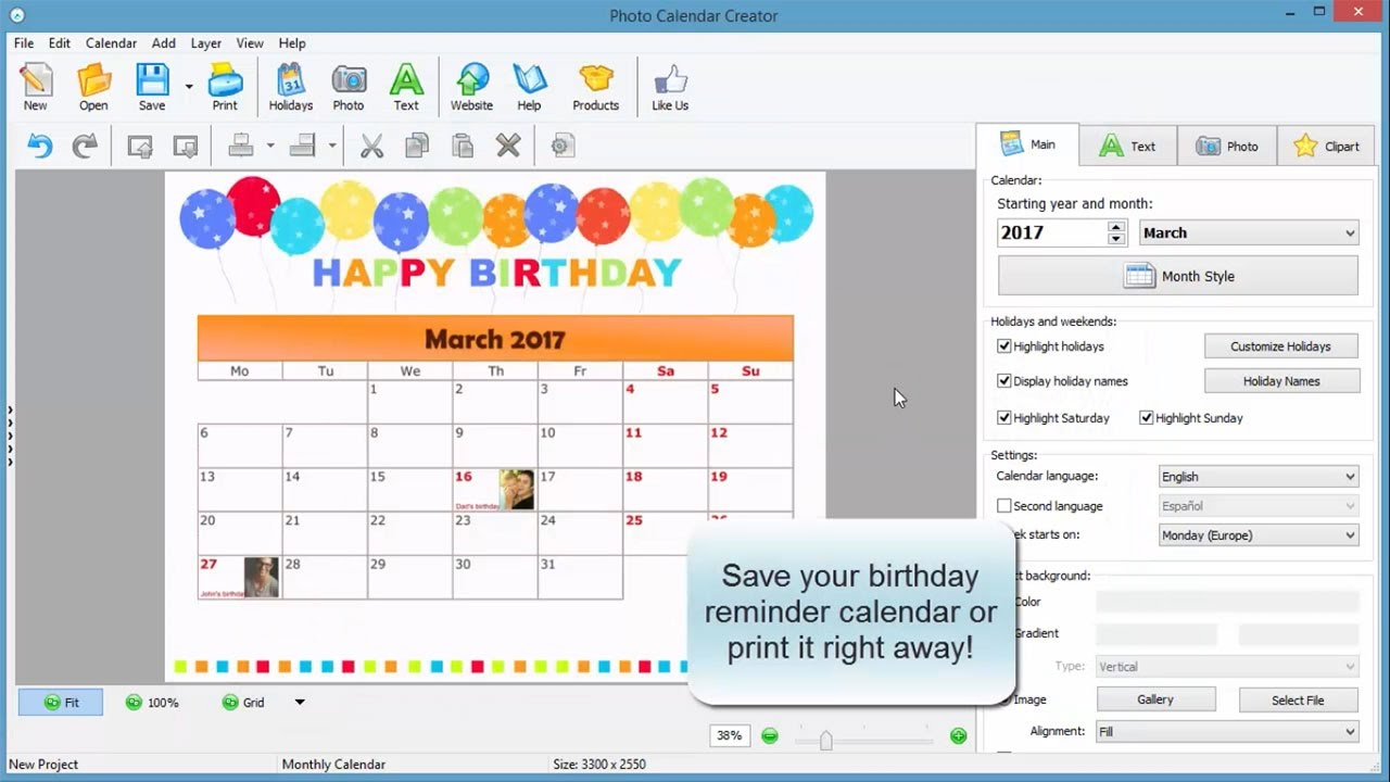 How To Create A Birthday Reminder Calendar  Youtube throughout Birthday Calendar Template Excel