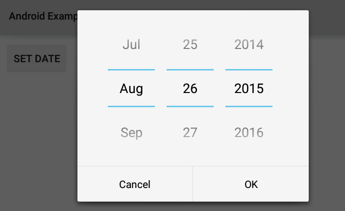 How To Set Datepickerdialog Cancel Button Click Listener for Range Picker Android