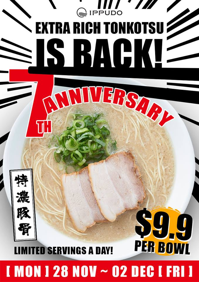 Ippudo Celebrates 7Th Anniversary With $9.90 Ramen At All with Ippudo $10 Ramen
