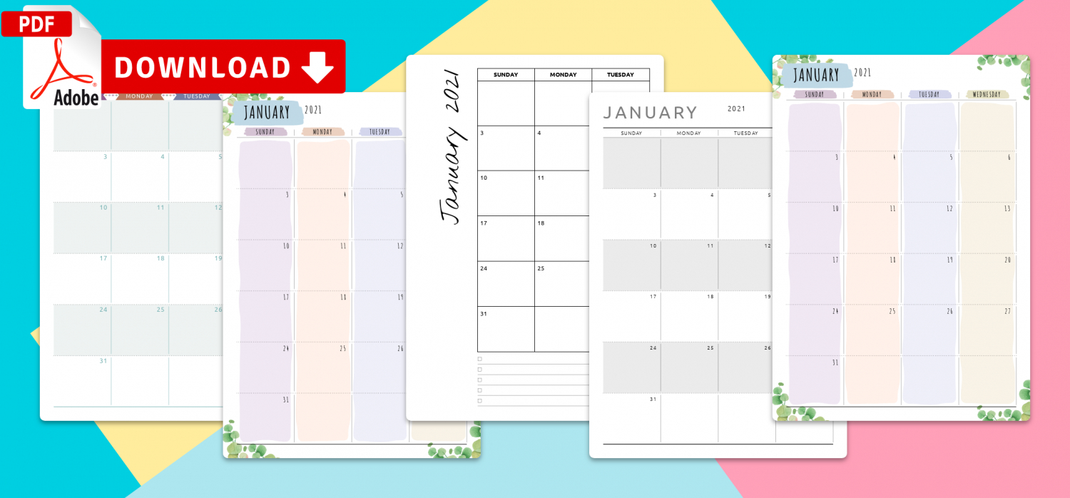 January 2021 Calendar  Download Printable Templates Pdf within December Calendar 2021 Empire And Puzzles