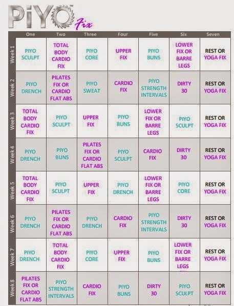 Looking For A Piyo And 21 Day Fix Hybrid Calendar? Want To with Piyo Calendar Printable