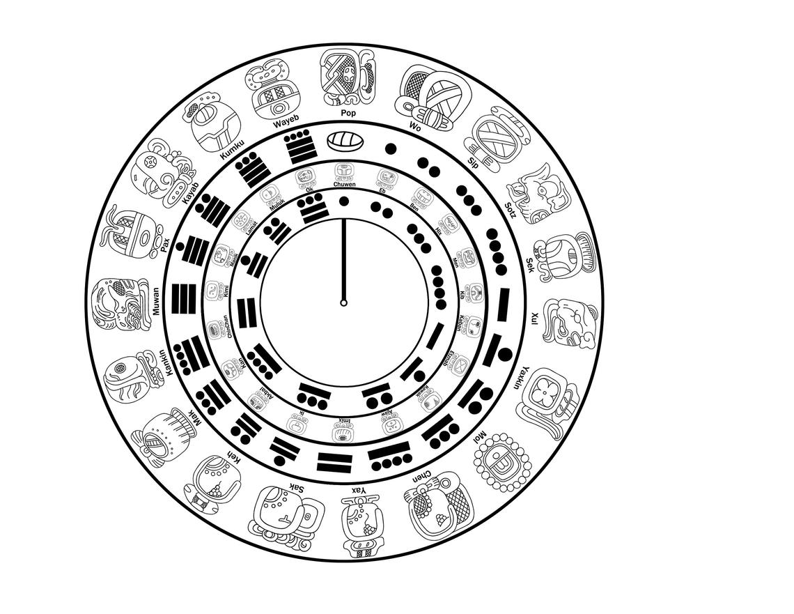 Maya Calendar Template Make Your Own Working Maya Wheel | Etsy pertaining to Calendar Maker For Mac