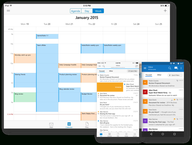 Microsoft Expands Its Email Offerings On Ios And Android regarding Outlook Desktop Calendar