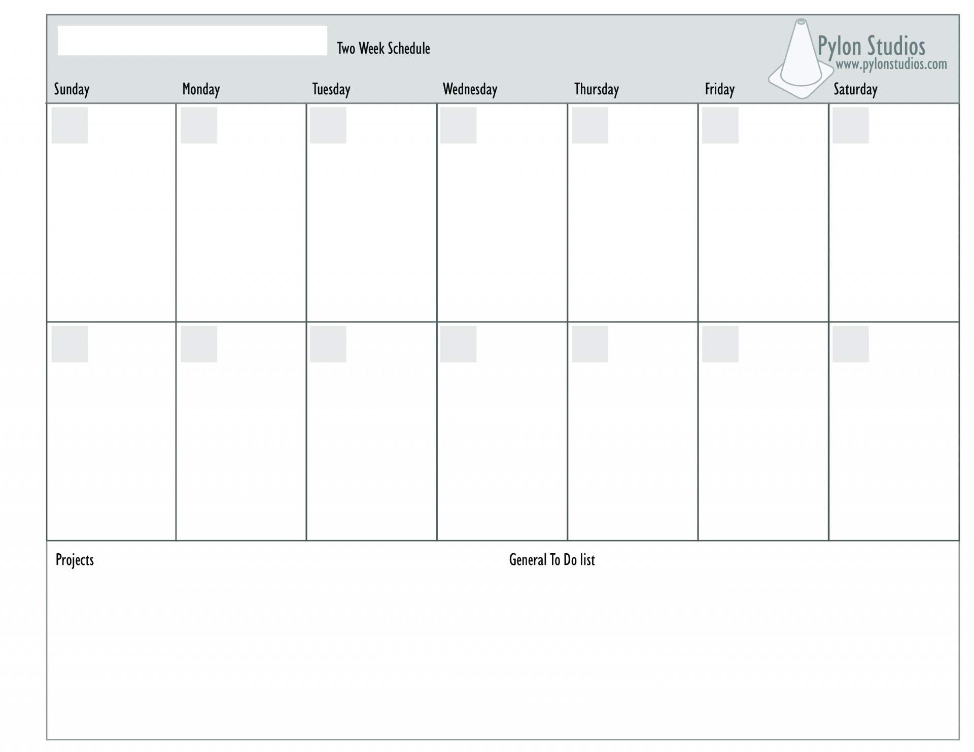 Monday To Friday 2 Week Calendar Template | Calendar inside Two Week Calendar