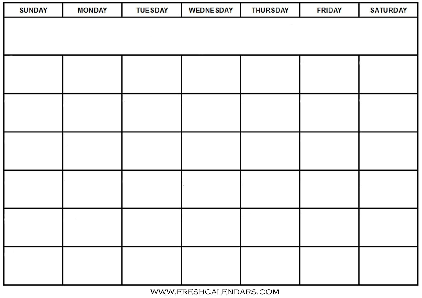 Printable Calendar Templates Full Page  Calendar with Full Page Blank Calendar